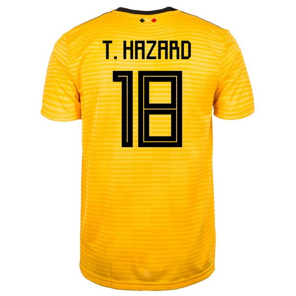 Camiseta Bélgica 2ª T.Hazard 2018 Amarillo